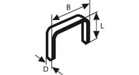 Bosch Niet met fijne draad type 53 - 11,4 x 0,74 x 12 mm - 1000 nietjes