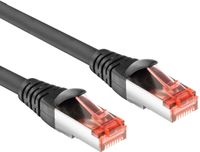 ACT Câble patch U/FTP CAT6A noir 15 mètres PVC haute flexibilité sans enchevêtrement sans accroc avec connecteurs RJ45 FB5015