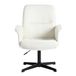 MEUBLE COSY Thomasina Relax Fauteuil de bureau, pivotant, réglable en hauteur, assise en tissu bouclé, pour salon, chambre, studio, blanc, métal, 66 x 63 x 82-94 cm
