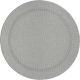 Mia's Teppiche Lara Plat geweven tapijt voor binnen en buiten, uv- en weerbestendig, grijs, 120 cm, rond, 100% polypropyleen, 15 cm