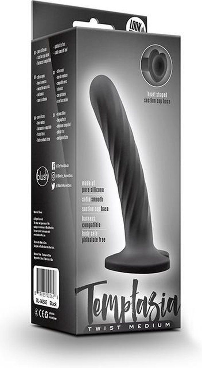 Temptasia Twist Dildo - Medium - Zwart