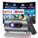 XBJ Mini projecteur d'extérieur portable intelligent ultra-léger 1080P