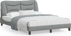 Maison Exclusive - Sommier sans matelas « Hvar » gris clair 140 x 200 cm, tissu