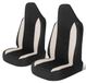 Housse de siège auto Beige - Universel - 2 pièces siège avant - Compatible airbag - Avec dossier haut - Pour voiture, SUV et fourgonnette
