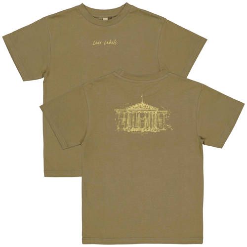 LEVV T-shirt met backprint groen
