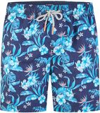 Happy Shorts Heren Zwemshort Blauw Gebloemd - Maat M
