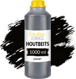 Creative Deco Houtbeits op Waterbasis | Zwart Kleur | 1 Liter