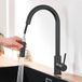 Sans marque Robinet de cuisine extractible avec pivotement à 360 degrés et 2 types de jet d'eau