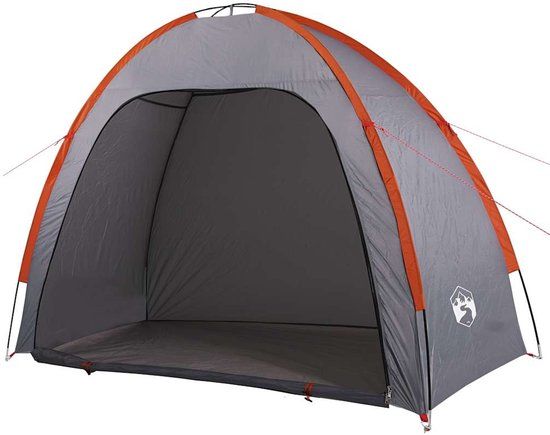 vidaXL Opbergtent waterdicht grijs en oranje
