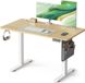 Merkloos SONGMICS Elektrisch in hoogte verstelbaar bureau 120 x 60 cm met 4 geheugenstanden, USB-C-poort en organizer – voor thuiskantoor – Gold Oak