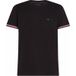 Tommy Hilfiger Regular Fit T-Shirt ronde hals zwart, Gestreept