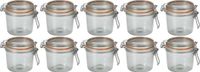 Le Parfait Voorraad/weckpot - 10x - glas - transparant - 10 x 8,5 cm - 350 ml