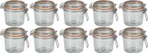Le Parfait Voorraad/weckpot - 10x - glas - transparant - 10 x 8,5 cm - 350 ml