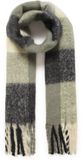 ICHI - IAAGGE SC - Dames - Sjaals - Polyester - Geruit - Zwart