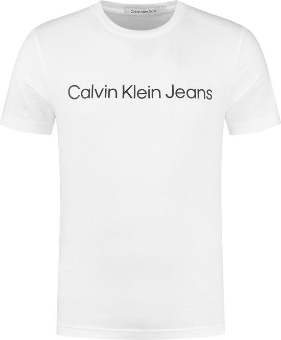 Core Institutional T-shirt Mannen - Maat L - Wit/Zwart - Katoen - Logo