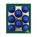 LAUSCHAER Set de 8 boules de Noël unies en satin mat, 6,7 cm, avec couronne dorée + 50 accroches rapides dorées