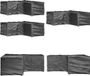 vidaXL Tuinmeubelhoes L-vormig 215x215x70 cm Zwart
