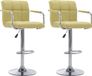 Maison Exclusive - 2 tabourets de bar, vert, avec revêtement en tissu