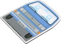 BRISA VW Collection - Volkswagen polycarbonaat ijskrabber ruitenkrabber banden sneeuwverwijderaar als winter auto accessoire T3 Bulli Bus (vooraan/blauw)