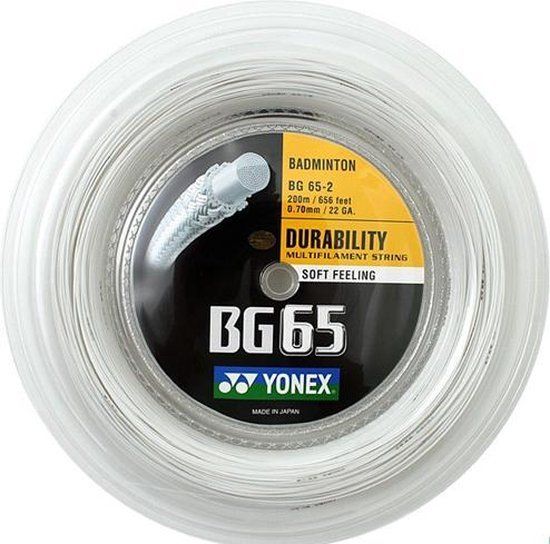 Yonex BG 65 Badminton Snaren Wit 0.65mm 200m