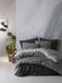 Nuit Des Rêves Bamboo Single Quilt Cover Set (135 x 200 cm), antraciet & Grey