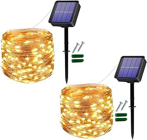 Useber Lichtsnoer op zonne-energie - 12 m - 120 LEDs - Warm wit