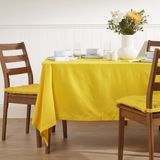 Homescapes tafelkleed geel - 137 x 228 cm, 100% katoen