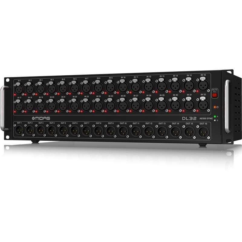 Midas DL32 digitale snake met AES50 32-in en 16-uit