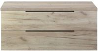 BES LED Seville Badmeubelset 120 cm - 2 Laden Dsu - Wastafelblad Craft Oak Edge Greep