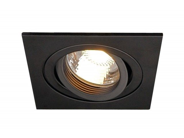 SLV 113491 New Tria 1 GU10 square zwart inbouwspot