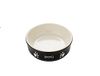 Nobby Honden keramische kom DOG, zwart/beige 12 X 12 X 3,7 cm, 1 stuk