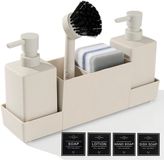 Impact Life Beige Distributeur de savon de cuisine - Organisateur 4-en-1
