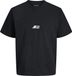 JACK&JONES JCOTIER BACK PRINT TEE SS CREW NEC JNR Jongens T-shirts zwart maat 140