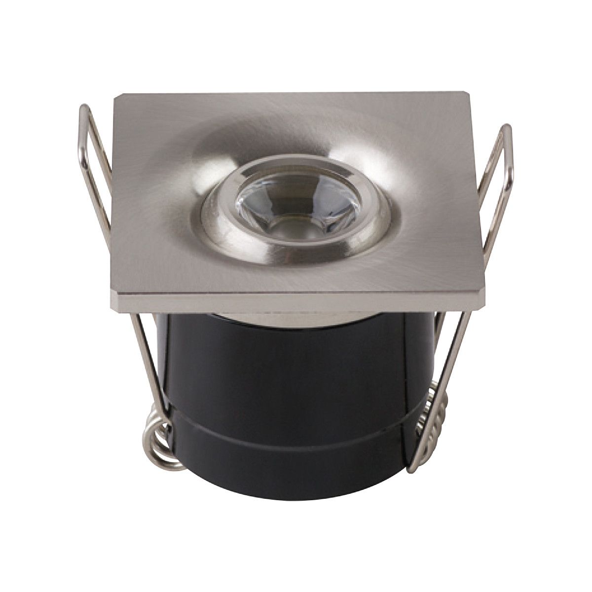 BES LED Veranda Spot - Inbouw Vierkant 1W - Natuurlijk Wit 4200K - Chroom