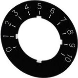 Siemens 3SU1900-0BG16-0SA0 Plaque d'inscription Rond (Ø) 40 mm 0-10 Noir, Blanc 10 pièce(s)