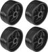cyclingcolors 4x kunststof wielen 38mm zwarte rolgeleider rolmeubel bed schuifdeur lade kast