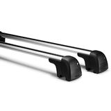Volkswagen 2GA071151 basisdrager, dakdrager, raildrager, zilver, alleen voor voertuigen met dakrails