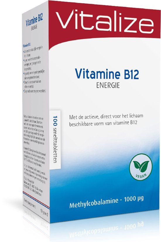 Vitalize B12 Energie 100 tabletten - Vitamine B12 - Vegan
