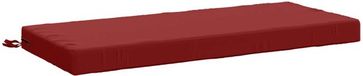 vidaXL Coussin de banc SOEST 100% Polyester Vin Rouge 110 x 50 x 8 cm