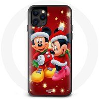 Maniacase Hoesje voor iPhone 11 Mickey Mouse en Minnie Mouse op Eerste Kerstdag