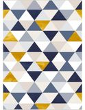 MANI TEXTILE TPS_TREN_TRIAN_80 tapijt, polyester, blauw, geel, X_150_cm