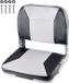 VEVOR Siège de bateau Siège de bateau à dossier bas Coussin éponge Noir Gris