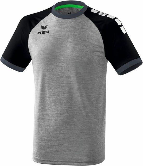 Erima Zenari 3.0 SS Shirt Heren Sportshirt - Maat XL - grijs/zwart/wit