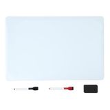 Amazon Basics Magnetisch Whiteboard voor Koelkast, Droog Uitwisbaar, met 2 Pennen en 1 Wisser, Flexibele Planner, Notitiebord of Prikbord voor Thuis, Keuken, Kantoor en School, 33cm x 50cm