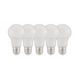 EGLO Set van 5 E27 LED lampen, Edison bol gloeilampen, 8,8 Watt per stuk | lichtbron warm wit, opaal glas, 2700k, A60, Ø 6 cm