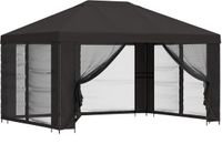 vidaXL Tuinpaviljoen met zijwanden, 4 x 3 meter, antraciet