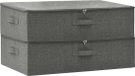 vidaXL Opbergboxen 2 st 70x40x18 cm stof antracietkleurig