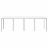 VidaXL Tuinstafel blanc 250 x 100 x 73 cm poly rattan