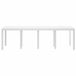 VidaXL Tuinstafel wit 250 x 100 x 73 cm poly rattan