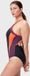 Speedo Badpak Hoge Nek Splice Cross Back Zwart/Rood/Blauw
